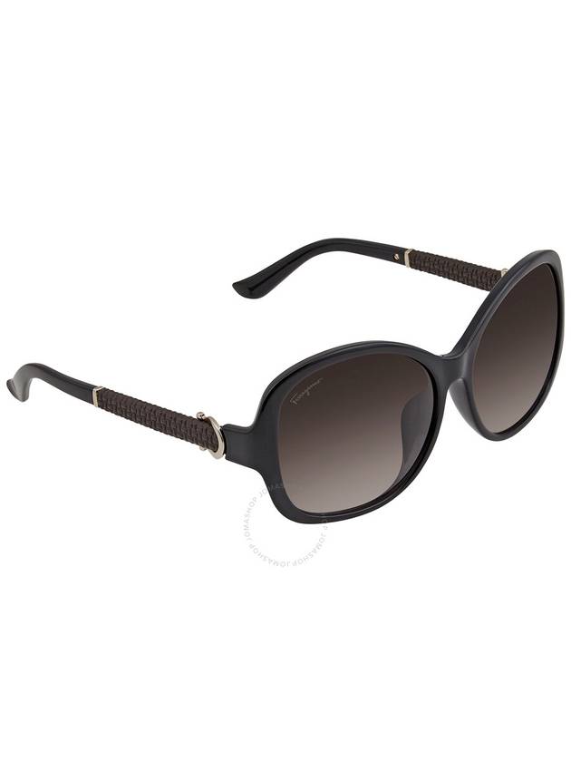 Eyewear Round Acetate Sunglasses Black - SALVATORE FERRAGAMO - BALAAN 4