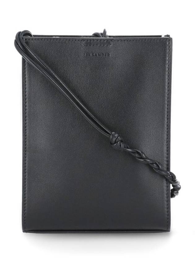 Tangle Small Embossed Logo Knotted Strap Leather Cross Bag Black - JIL SANDER - BALAAN 2