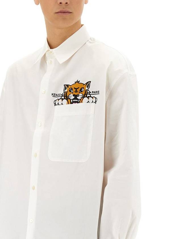 Kenzo "Happy Tiger" Casual Shirt - KENZO - BALAAN 4