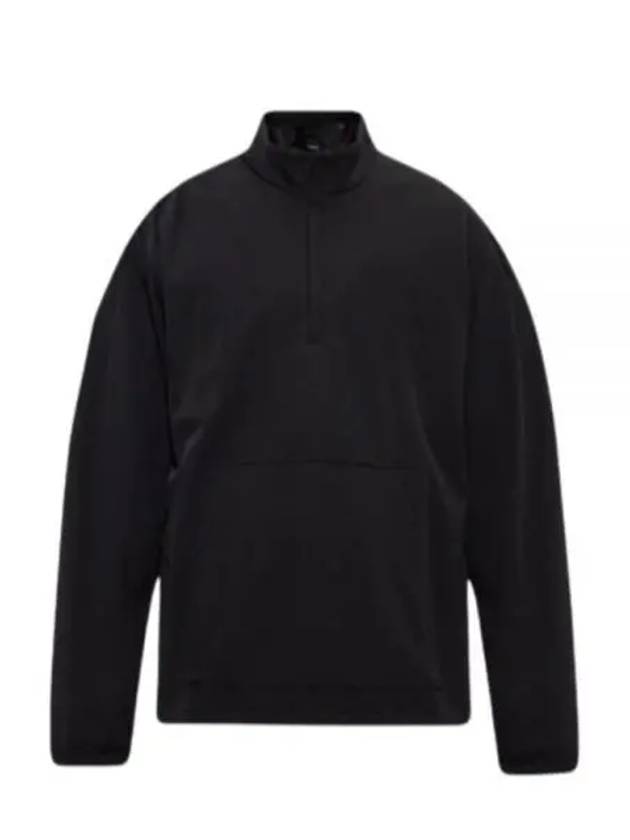 Rib Half-Zip Trainer Knit Top Black - THEORY - BALAAN 2