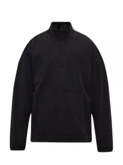 Rib Half-Zip Trainer Knit Top Black - THEORY - BALAAN 2