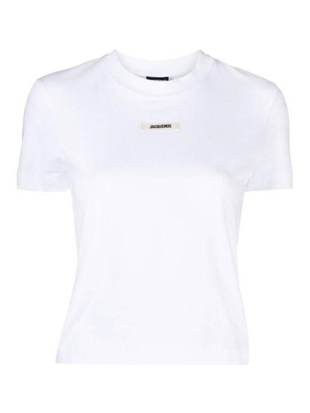 Le Gros Grain Short Sleeve T-Shirt White - JACQUEMUS - BALAAN 2