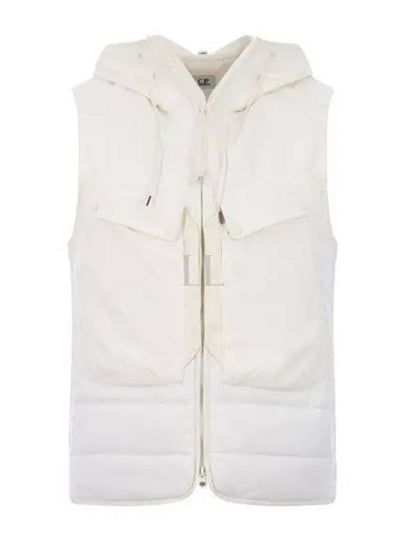 Shell R Mix Goggle Hooded Padded Vest White - CP COMPANY - BALAAN 2