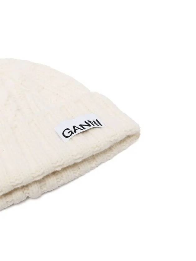 Cable knit beanie A51111 153 - GANNI - BALAAN 4