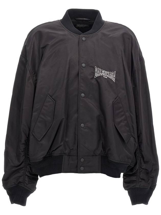 Boxing Varsity Bomber Jacket Black - BALENCIAGA - BALAAN 2