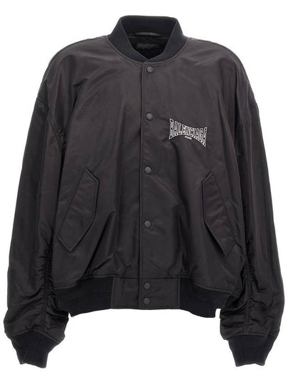 Boxing Varsity Bomber Jacket Black - BALENCIAGA - BALAAN 2