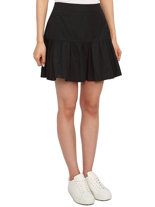 Taffeta Mini A-Line Skirt Black - MONCLER - BALAAN 4