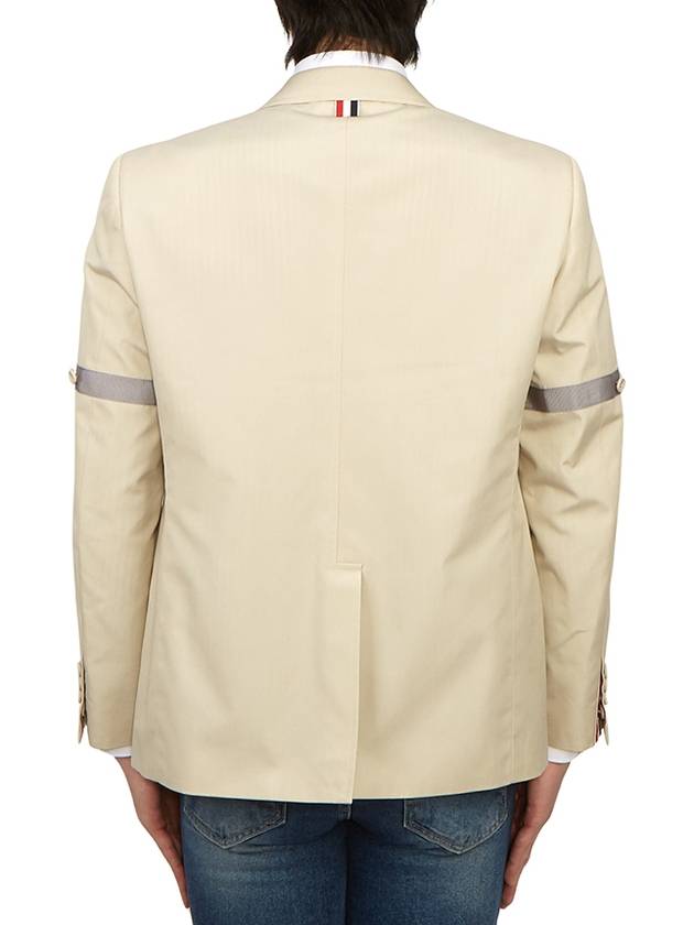 Single Breasted Button Blazer Jacket Beige - THOM BROWNE - BALAAN 5