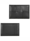 Intrecciato Lambskin Calfskin Card Wallet Black - BOTTEGA VENETA - BALAAN 2