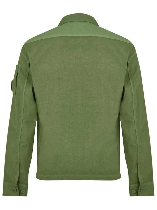 Men's Lens Wappen Tyrone Overfit Long Sleeve Shirt Jacket Khaki - CP COMPANY - BALAAN 4