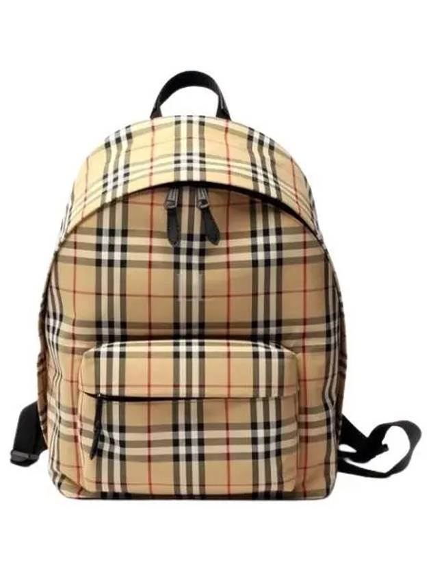 Vintage Check Motif Nylon Backpack Beige - BURBERRY - BALAAN 2