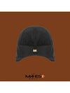 Logo Ball Cap Black Orange Label Fleece Earmuff Cap EC00738 - MAHES - BALAAN 3