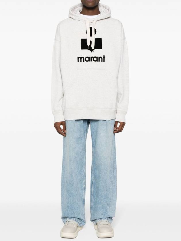 Miley Logo Cotton Hoodie Grey - ISABEL MARANT - BALAAN 3