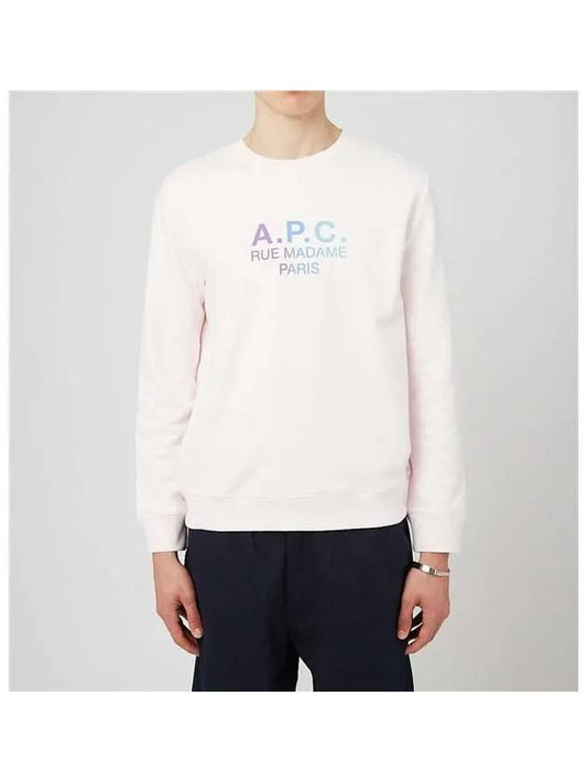 Logo Paolo Crew Neck Sweatshirt Pink - A.P.C. - BALAAN 2