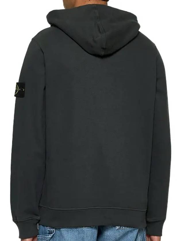 Logo Cotton Zip-Up Hoodie Lead Grey - STONE ISLAND - BALAAN 3