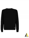 Mini Logo Crew Neck Knit Top Black - CP COMPANY - BALAAN 2