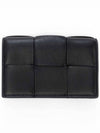 Intreciato Flap Card Wallet Black - BOTTEGA VENETA - BALAAN 2