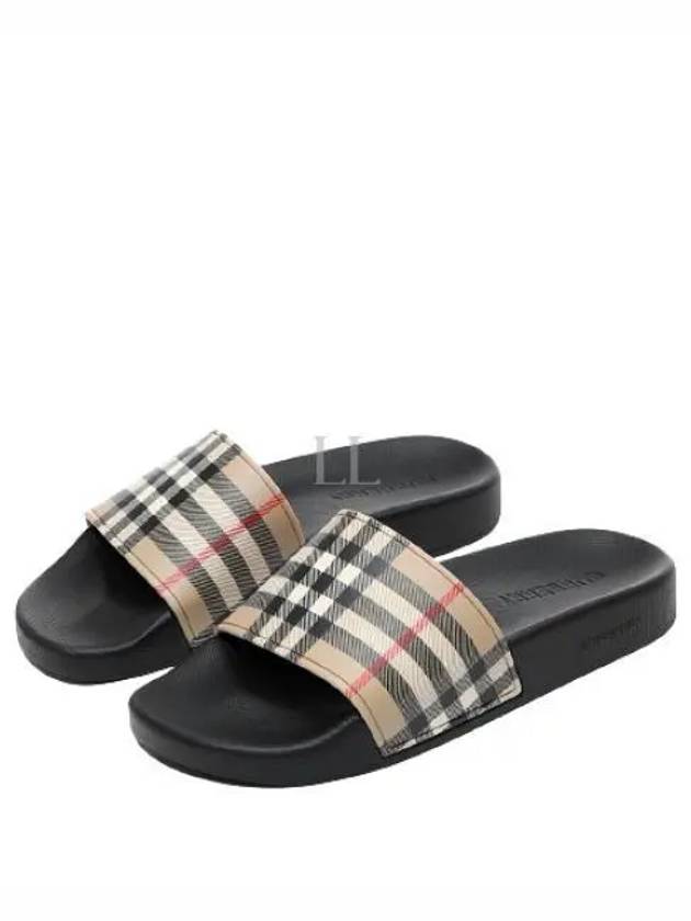 Check Furley Slippers Beige - BURBERRY - BALAAN 2