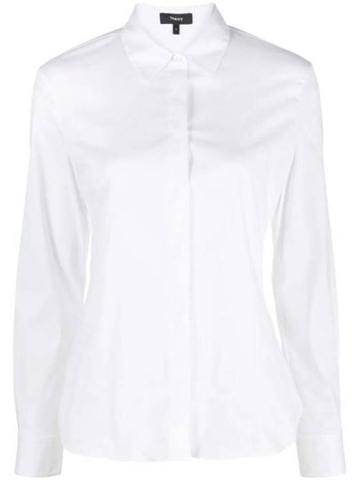 Fitted Good Cotton Long Sleeve Shirt White - THEORY - BALAAN 2