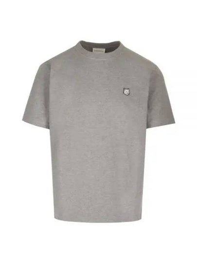 Bold Fox Head Patch Short Sleeve T-Shirt Medium Gray Melange - MAISON KITSUNE - BALAAN 2