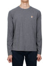 Fox Head Patch Regular Long Sleeve T Shirt Dark Gray - MAISON KITSUNE - BALAAN 3