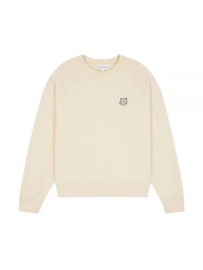 Bold Fox Head Patch Oversized Sweatshirt Beige - MAISON KITSUNE - BALAAN 2