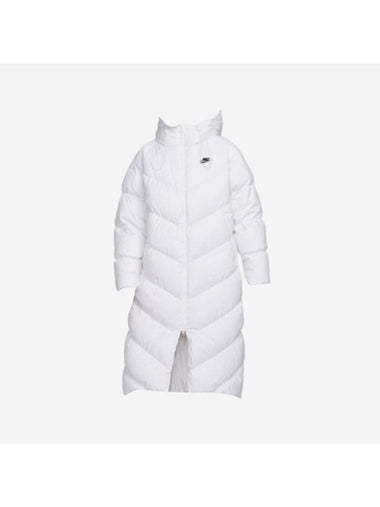 NSW Thermafit Wind Puffer Loose Hooded Padding White - NIKE - BALAAN 1