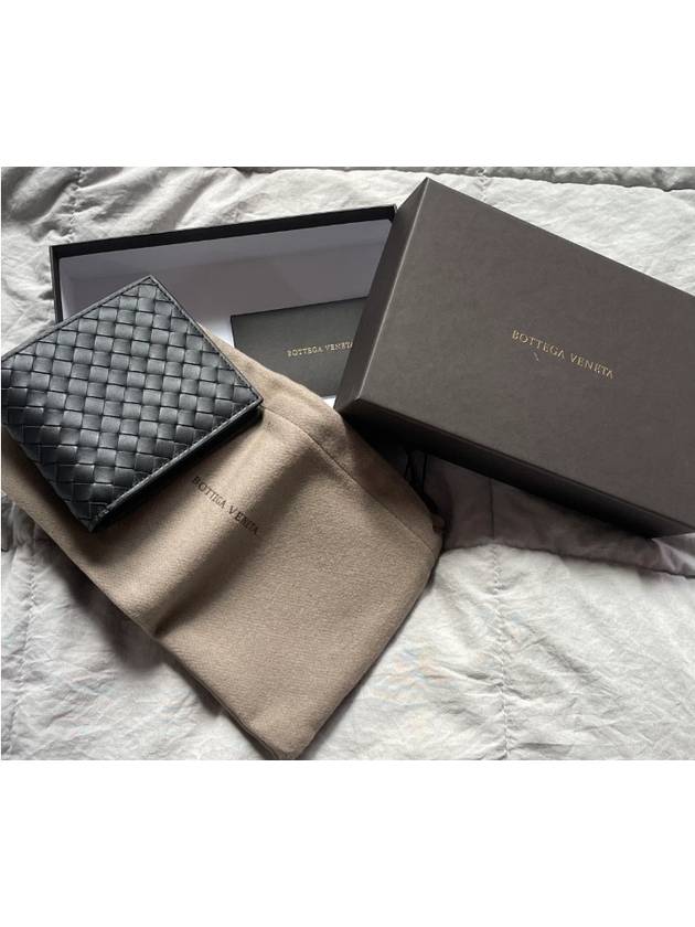 Intrecciato Weaving Half Wallet Black - BOTTEGA VENETA - BALAAN 7