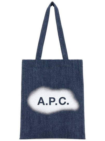 Lou Logo Denim Tote Bag Washed Indigo - A.P.C. - BALAAN 2