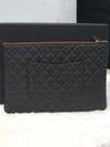 Classic Gold Hardware Caviar Large Calfskin Clutch Bag Black - CHANEL - BALAAN 5