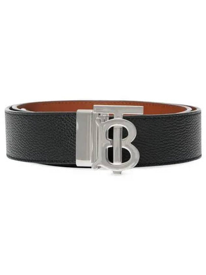 Reversible Monogram Leather Belt Black - BURBERRY - BALAAN 2