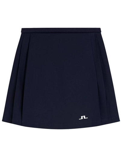 Women's Sierra Pleated Skirt Navy - J.LINDEBERG - BALAAN 2