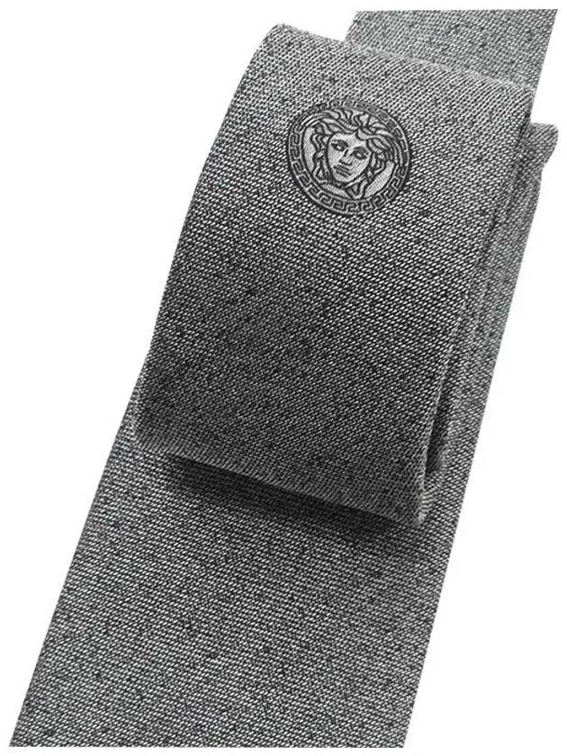 Medusa Silk Tie Grey - VERSACE - BALAAN 3