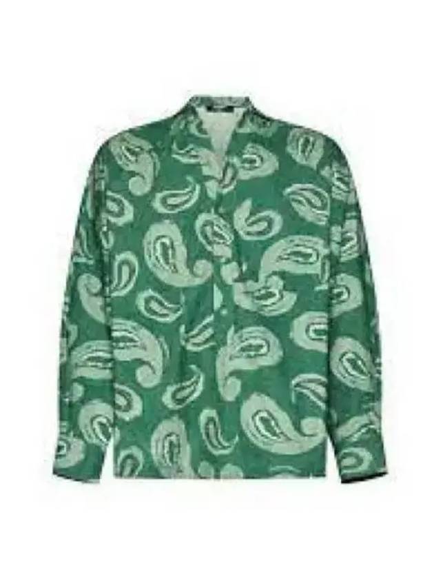 Jacquemus Le Au Pingo Shirt Green Paisley 235TO05013845CQSS23 - JACQUEMUS - BALAAN 1