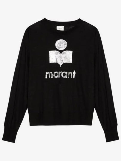 W Isabel Marant Clowia Linen Long Sleeve T Shirt Black TS0005FA A1N10E 01BK - ISABEL MARANT - BALAAN 2