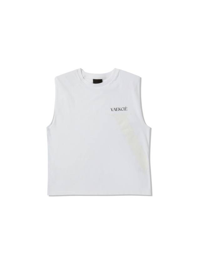 Padded Shoulder Logo Sleeveless White - VAEKCIE - BALAAN 1