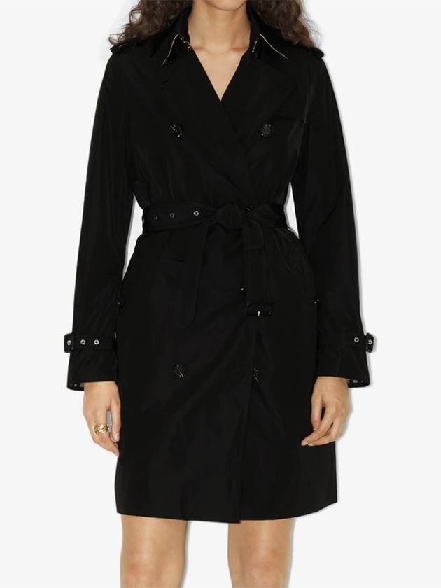 Mid-Length Lightweight Kensington Trench Coat Black - BURBERRY - BALAAN 3