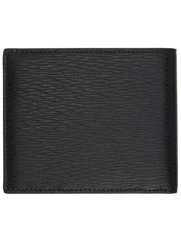 Gancini Two-Tone Half Wallet Black - SALVATORE FERRAGAMO - BALAAN 4