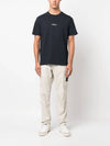 Stretch Cotton Gabardine Garment Dyed Cargo Straight Pants Stucco - STONE ISLAND - BALAAN 3