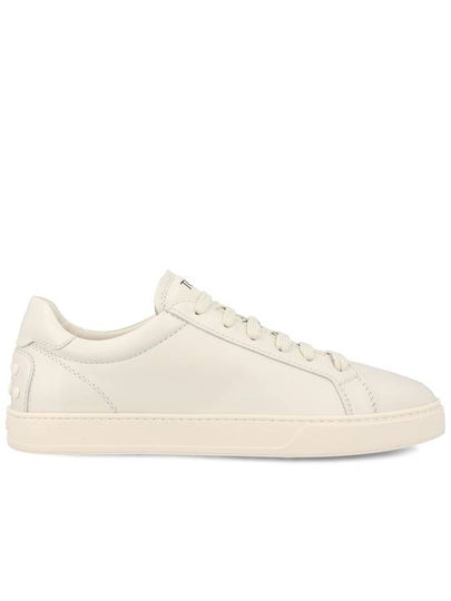 Men's Lace Up Leather Low Top Sneakers Milk White - TOD'S - BALAAN 2