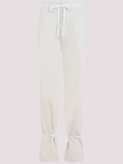 Cotton Straight Pants Chalk - LEMAIRE - BALAAN 2