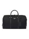 Re Nylon Saffiano Leather Duffel Bag Black - PRADA - BALAAN 2