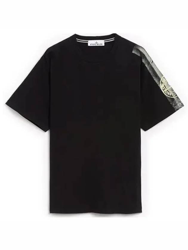 Compass Logo Round Short Sleeve T-Shirt Black - STONE ISLAND - BALAAN 2