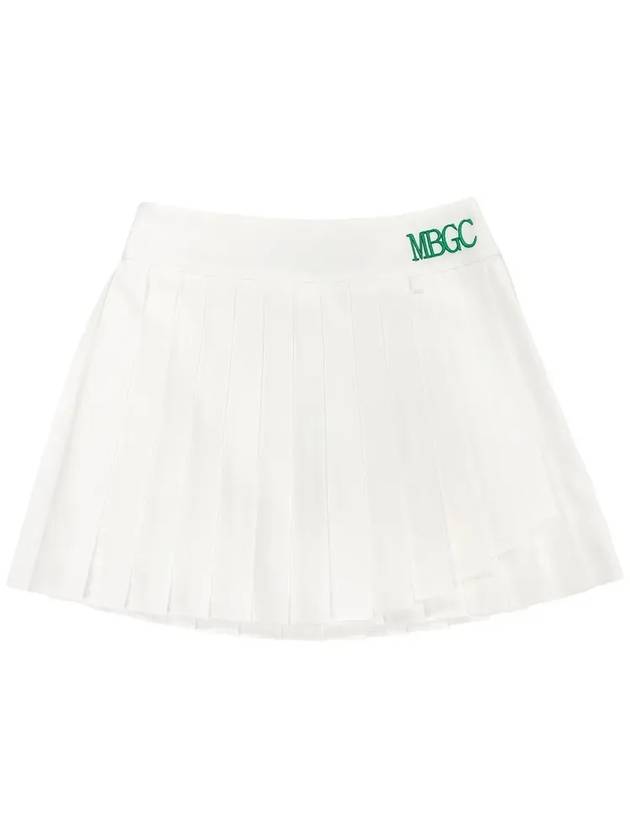 MBGC PLEATS LAYERED SKIRT MBGC embroidery sporty pleated skirt WHITE - MONBIRDIE GOLF - BALAAN 10