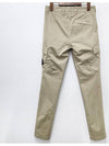 Old Treatment Organic Cotton Straight Pants Beige - STONE ISLAND - BALAAN 4