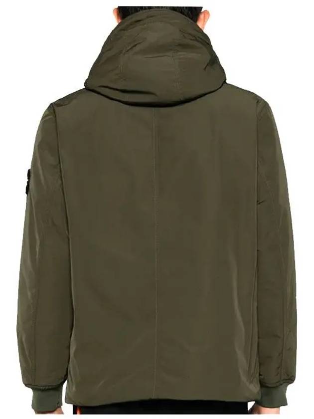 Logo Wappen Patch Hooded Jacket Green - STONE ISLAND - BALAAN 3