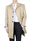 Men's Mackintosh Bal Collar Classic Single Coat Khaki - THOM BROWNE - BALAAN 4