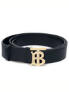 TB Logo Leather Belt Black - BURBERRY - BALAAN 2