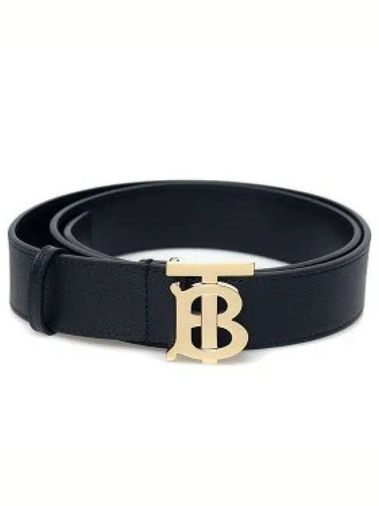 TB Logo Leather Belt Black - BURBERRY - BALAAN 2