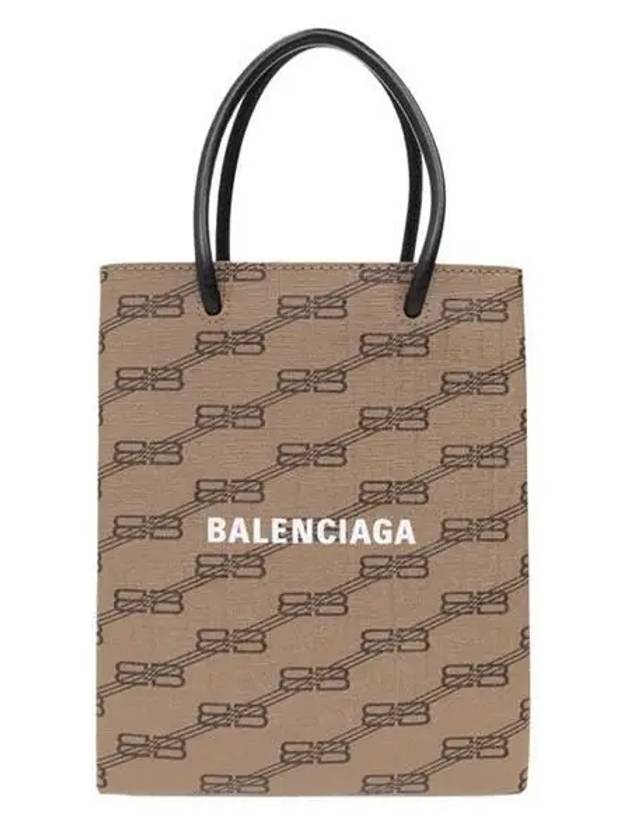 BB Monogram Mini Tote Bag Brown - BALENCIAGA - BALAAN 2